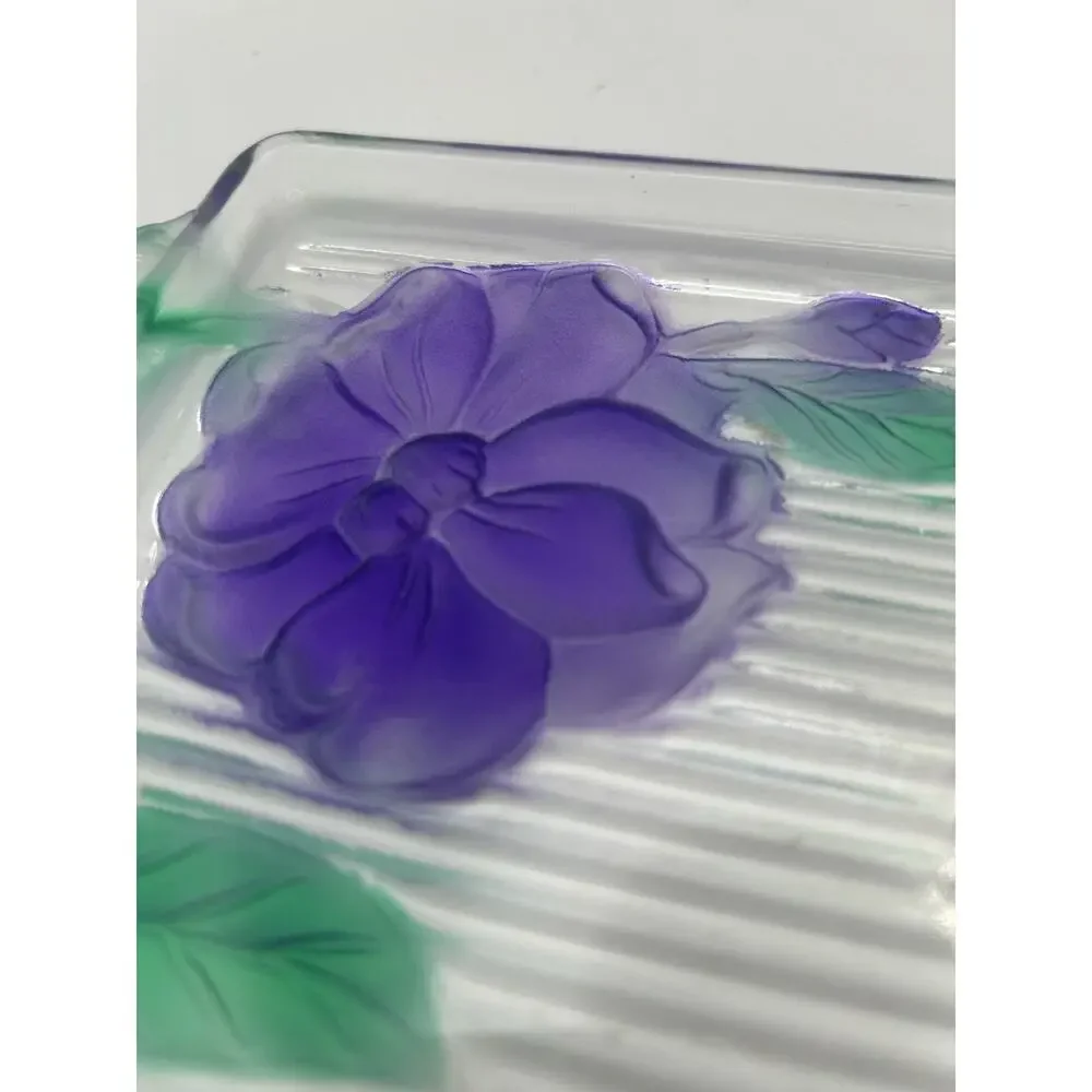 Vintage Sydenstricker. Fused Glass Devided Tray.